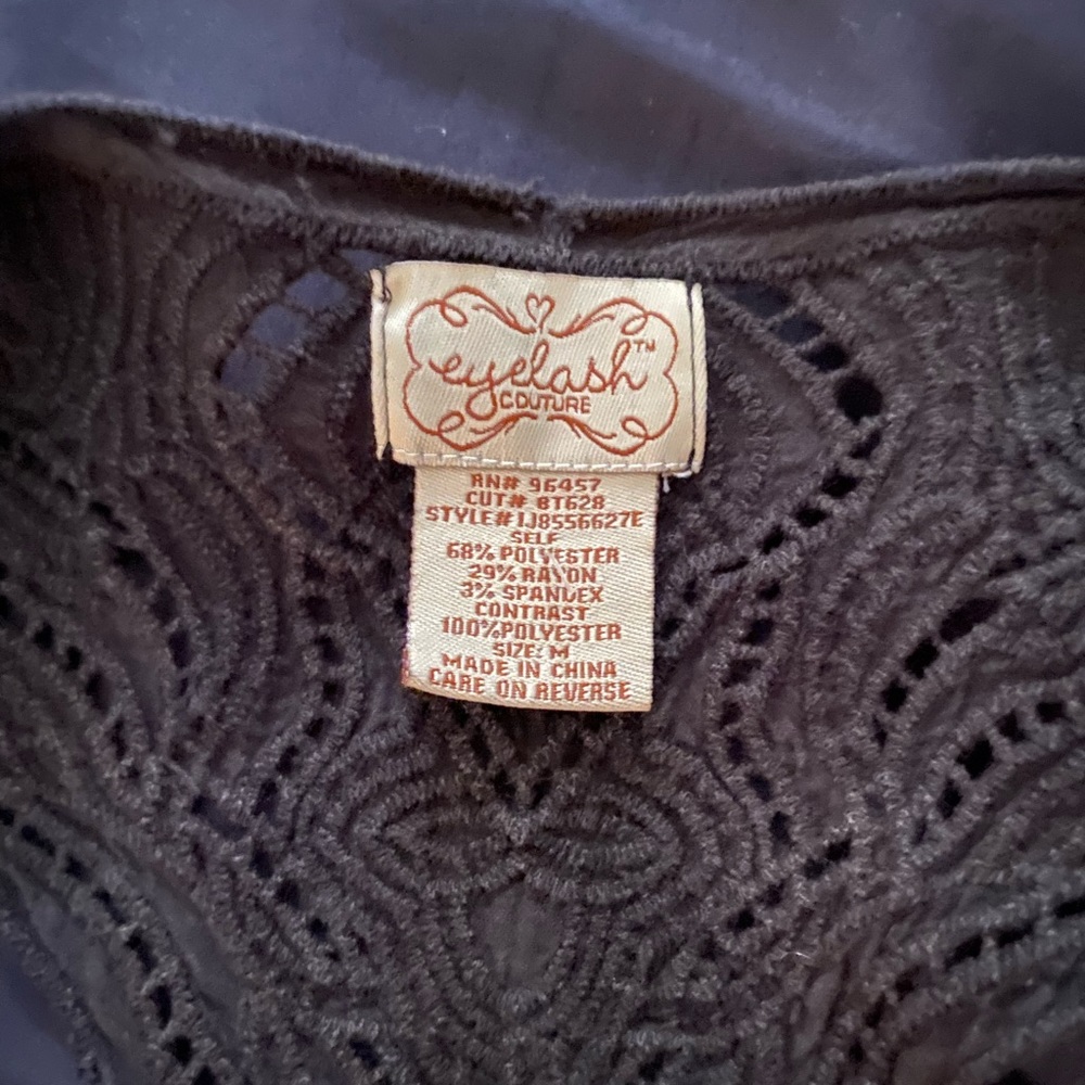 Eyelash Couture lace backed vest